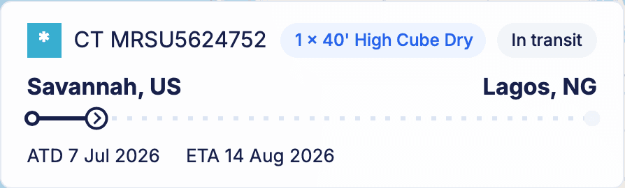 Cross-border destination route and delivery status