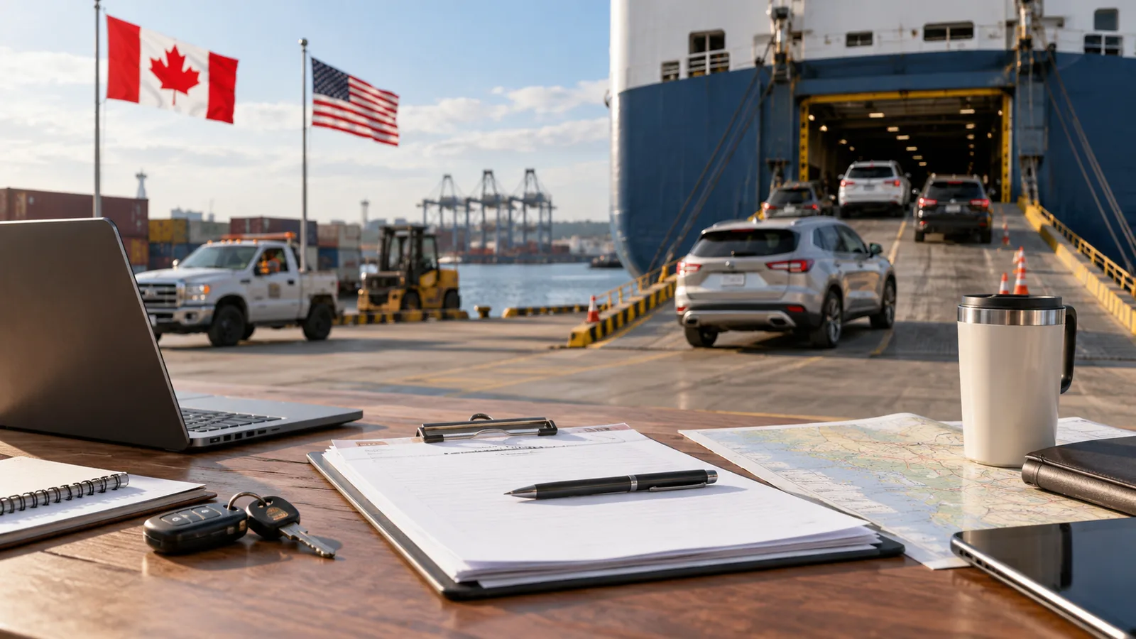 Editorial illustration: Canada-US Shipping Documents: Practical Checklist