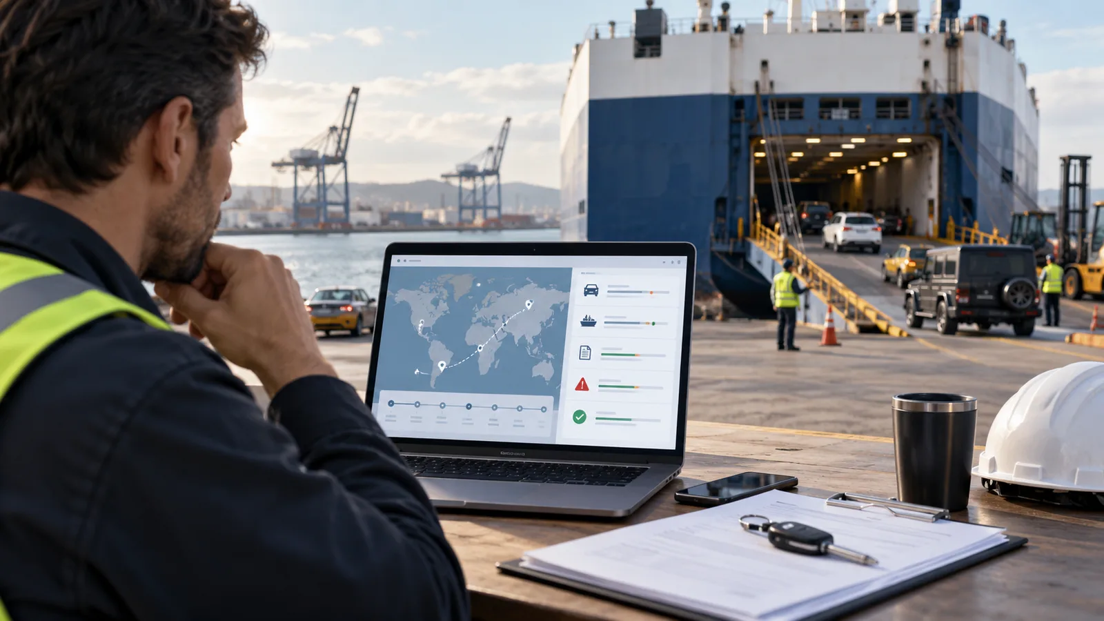 Editorial illustration: Freight Tracking: What Customers Actually Need to See