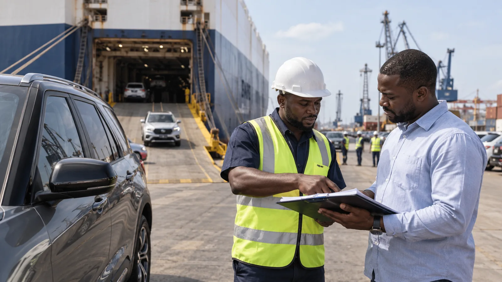 Editorial illustration: Collecting an Auction Vehicle in Ghana: Prepare the Arrival Handoff