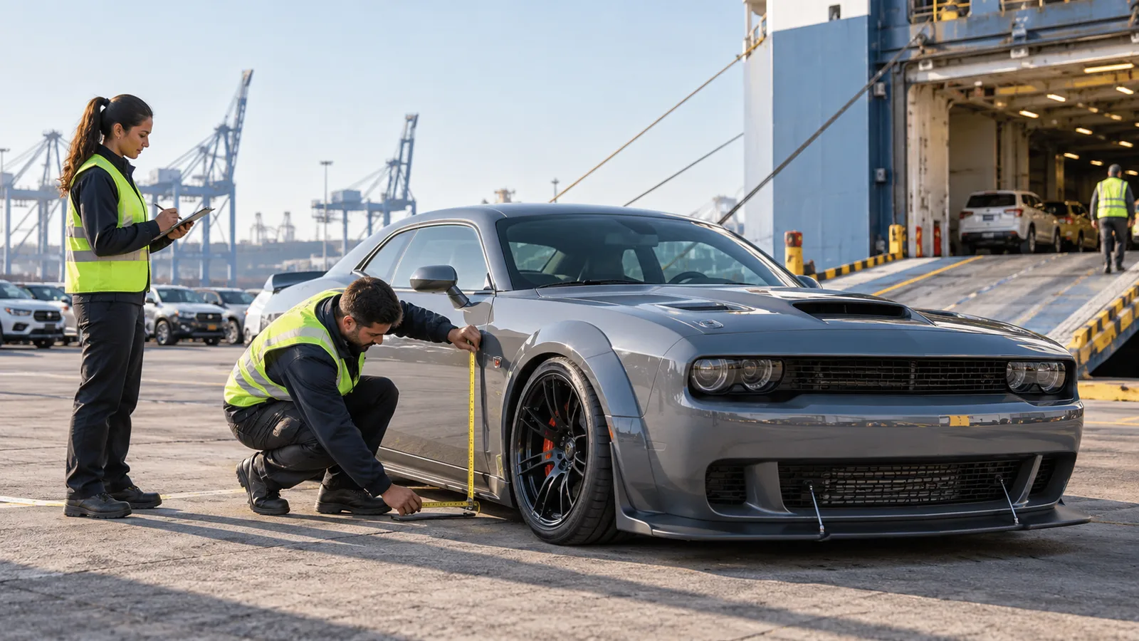 Editorial illustration: Modified Auction Vehicles: Check Clearance Before Loading