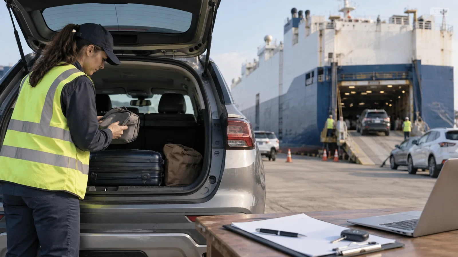 Editorial illustration: Personal Items in Auction Vehicles: Obtain Acceptance Before Shipping