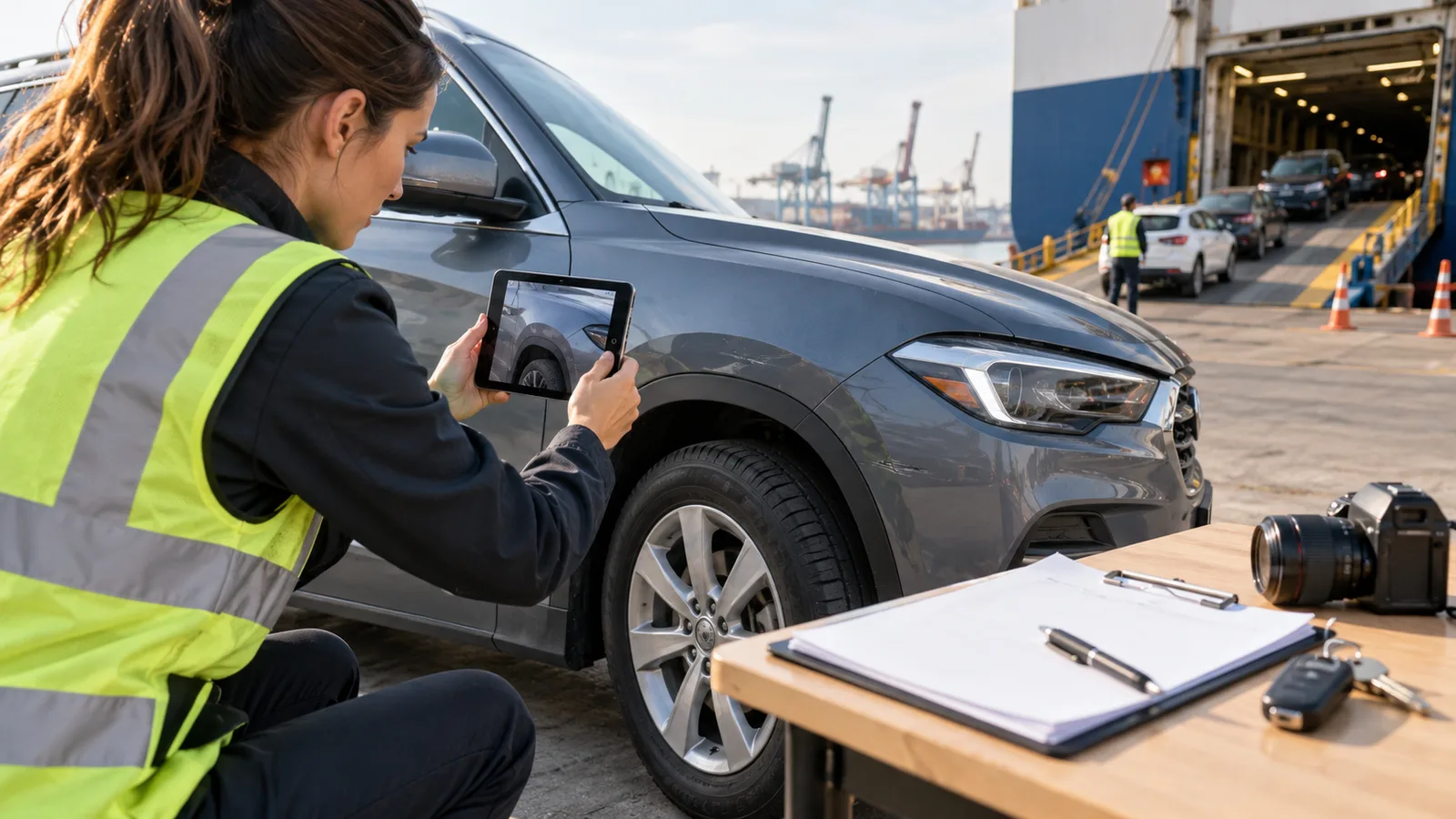 Editorial illustration: Vehicle Handoff Records: Photos, Missing Items and Condition Notes