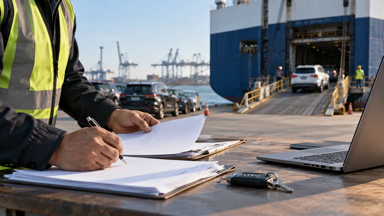 Editorial illustration: Vehicle Export Documents: Prepare a Consistent Shipment File