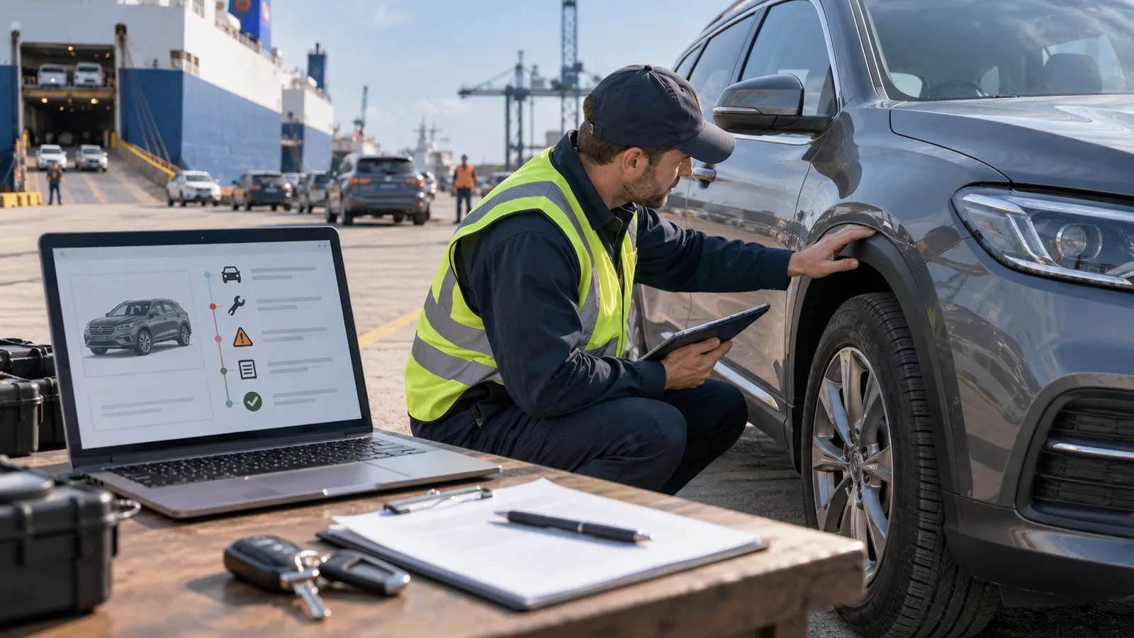 Editorial illustration: Vehicle History and Condition: A Checklist Before Purchase
