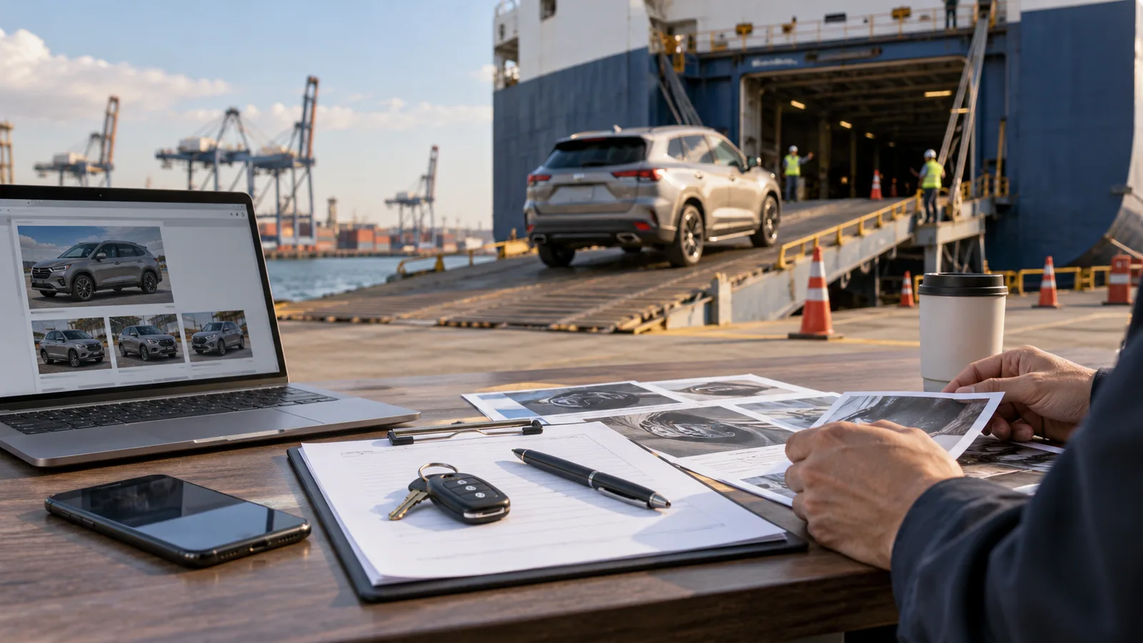 Editorial illustration: Vehicle Purchase Contract: Check the Export Handoff Before Paying