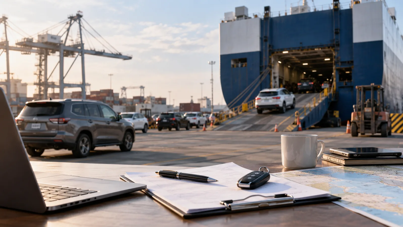 Editorial illustration: Vehicle Shipping Quote Exclusions: Questions Before Acceptance