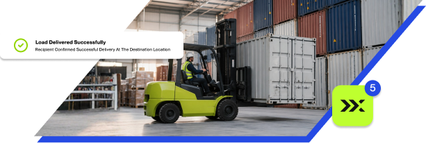 Insured cargo shipment with delivery notification